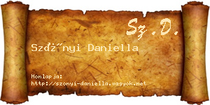 Szőnyi Daniella névjegykártya